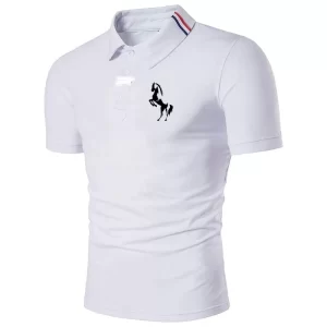 Men's Polo Shirts Short Sleeves Solid Color Lapel T-Shirts Summer Slim Tops